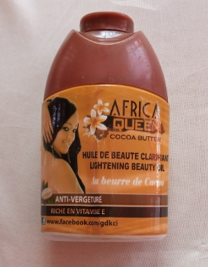 AFRICA QUEEN COCOA BUTTER Anti-stretch mark rich in vitamin E Lightening Beauty Oil
