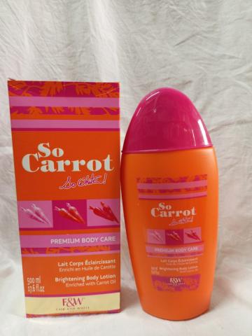 SO CARROT SO WHITE Lightening Moisturizing Body Lotion Enriched With Carrot Oil