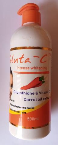 Glutathione body milk enriched with carrot oil extracts and vitamin C