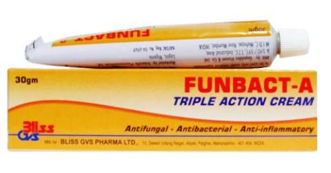 FUNBACT Anti-fungal Anti-bacterial Anti-inflammatory Tube With Triple Action