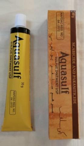 Brightening Tube Against Acne Blackheads With Sulfur Aquasulf Sulfur ointment