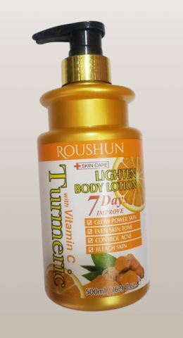 ROUSHUN Body Lotion With Turmeric For Glowing And Soft Skin In 7 Days