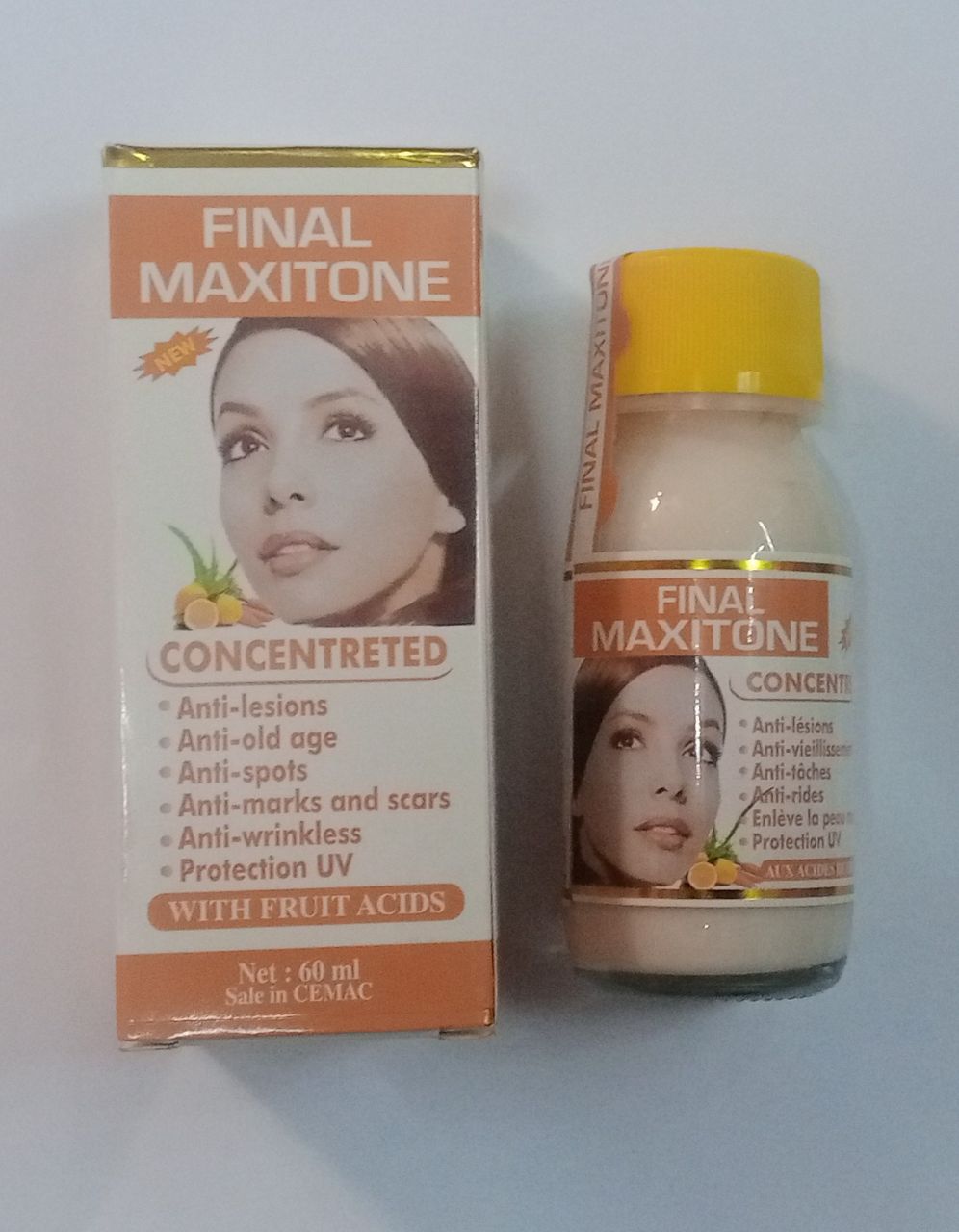 "FINAL MAXITONE" Super Lightening Concentrate With Fruit Acids
