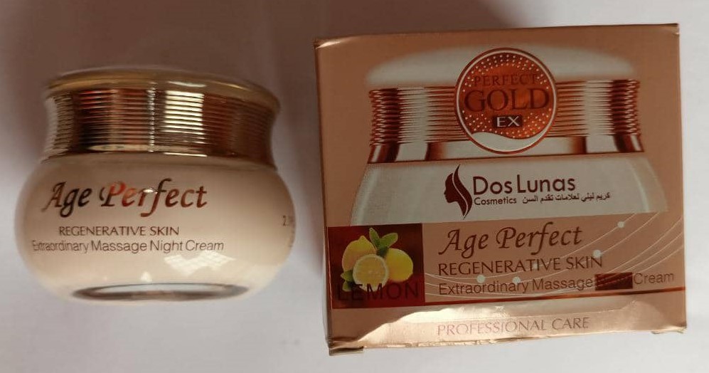 Crème De Visage Hydratante Et Rajeunissante "Age Perfect Gold"