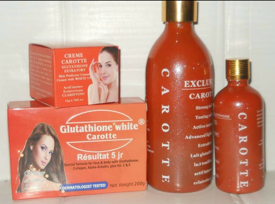 Glutathione Extra Strong Carrot range (Body Lotion, Soap, Concentrate And Face Cream)