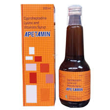 "APETAMIN" Cyproheptadine Lisine And Vitamins Syrup